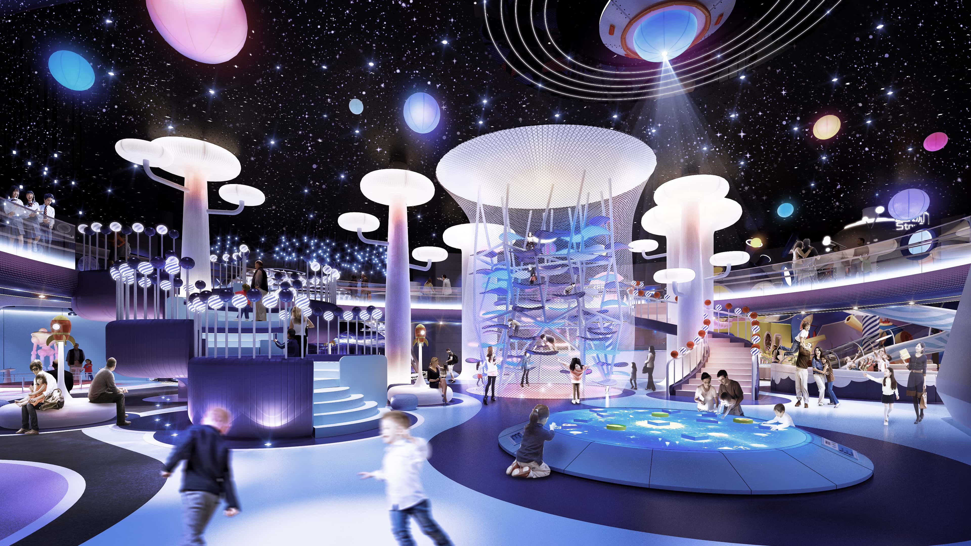 Entering space，we first communicate with alien friends，listen carefully，communicate patiently，and obtain a pass to the alien planet. Create a storytelling experience.