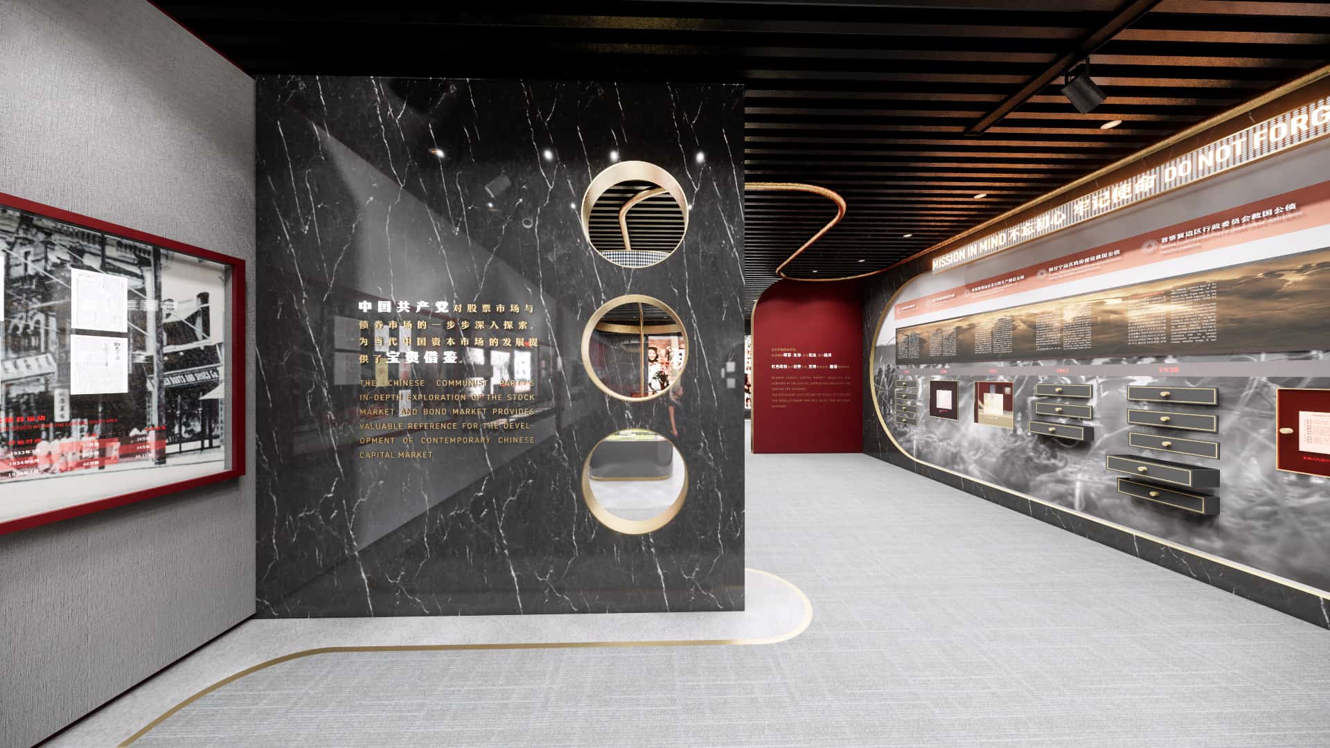 The exhibition area uses drawer style display cabinets to create a sense of mystery，guiding visitors to interact and spontaneously understand the relevant exhibition content through corresponding stories.